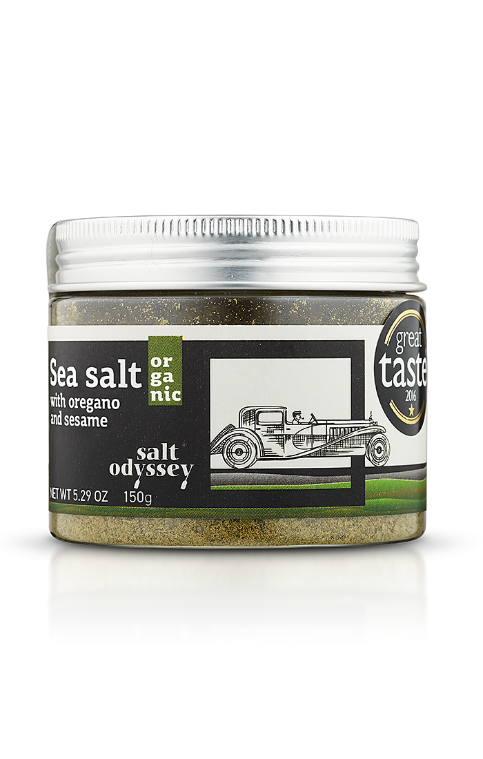 Sal del mar con orgánicos orégano y de sésamo 150gr